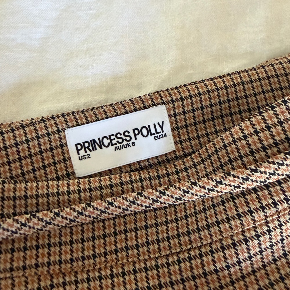 Princess Polly Kyrsten Tailored Skort in Brown Check - Picture 2 of 2
